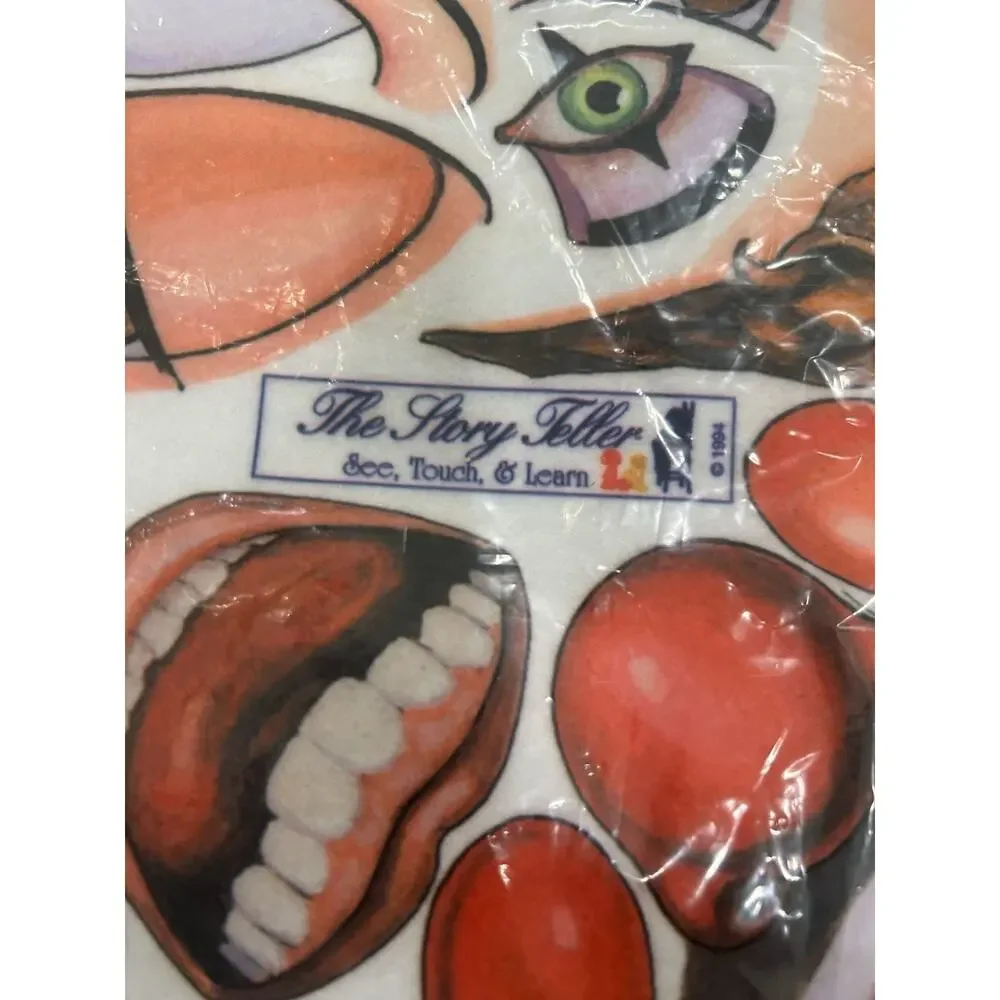 1994 Story Teller‎ Felt Funny Faces Clowns See Touch & Learn Kids Artwork Crafts